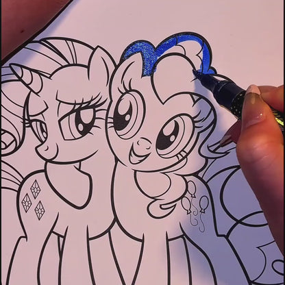 Dual-Color Glitter Acrylic Paint Markers