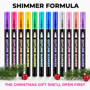 12 glitter markers