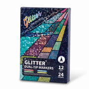 12 glitter markers